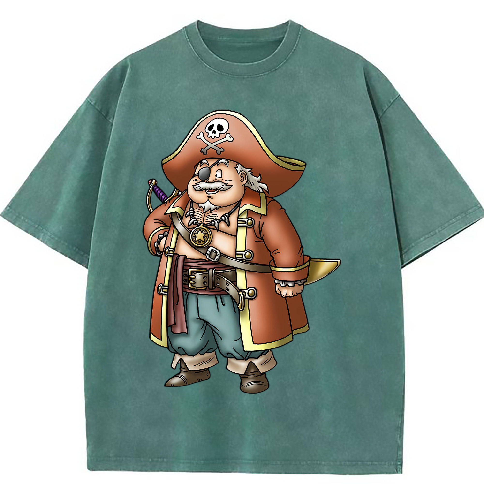 （画像用） ドラゴンクエスト Doragon Kuesuto Dragon Quest 綿100% ヴィンテージ風 半袖Tシャツ（フロントプリント）